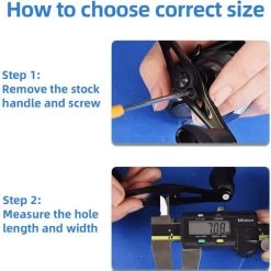 Gomexus 95mm Carbon Swept Handle With 20mm Aluminium Knob -Angelgeschäft DCS95A20BKGDr 5