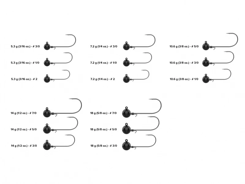 Jaeger Tungsten Ball Jig Head 2 Jaeger Tungsten Ball Jig Head – Bild 2